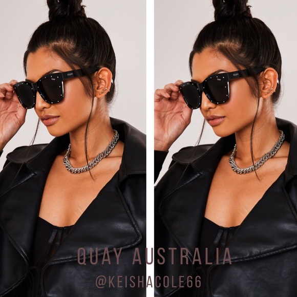 LAST Quay Australia Black Rhinestone Sunglasses - Picture 5 of 6